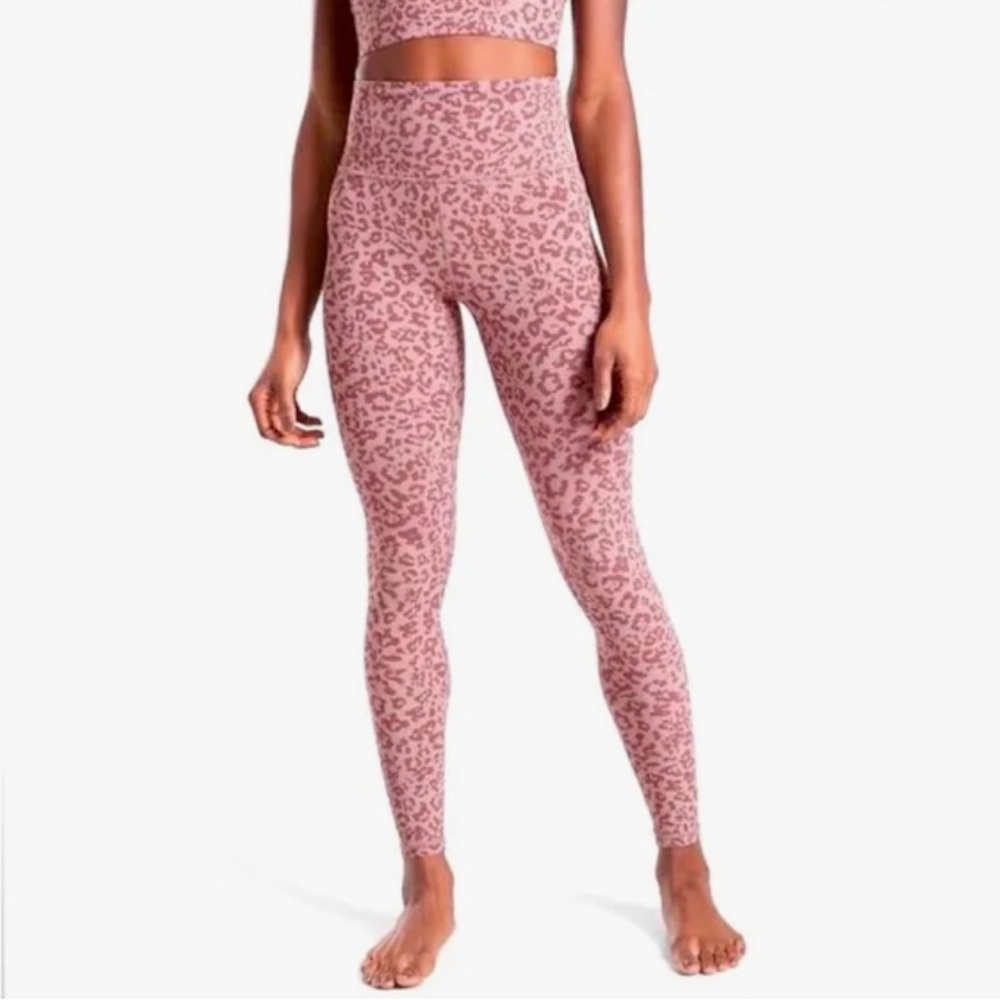 Athleta Pink Leopard Print Ultra High Rise Tight